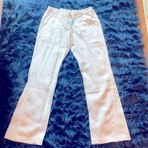 Roxy size medium linen pants white